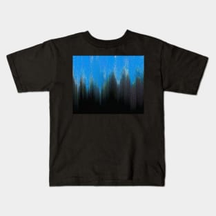 Blue Skies Glitch #1 - Contemporary Exclusive Modern Design Kids T-Shirt